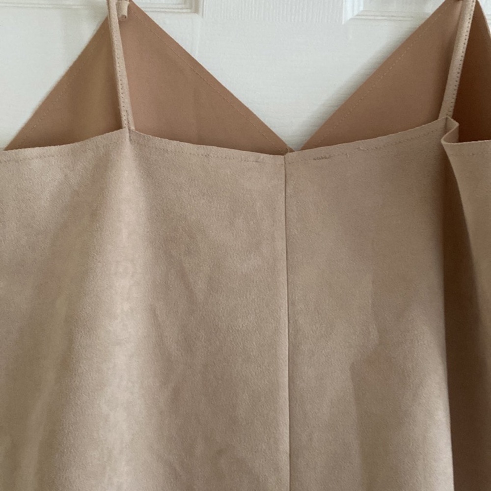 Zara Minimalist Faux Suede Jumpsuit Large - Picture 7 of 8